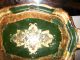 Green And Gold Vintage Tole Tray. . Toleware photo 4