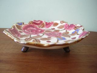Footed Tray Boch Made In Belgium Porcelain Diameter 61/2 