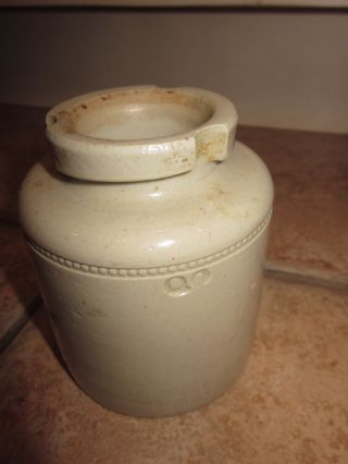Skey Tamworth Pottery Jar Crock C & B England Stoneware Caviar Jam Jelly Beaded photo