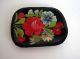 Mexican Toleware Batea Wood Tray/ Hand Painted Wooden Trivet Tray Toleware photo 1