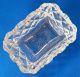 Victorian Glass Salt Oblong Shape Diamond Facets Starburst Bottom Salt & Pepper Shakers photo 1