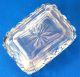 Victorian Glass Salt Oblong Shape Diamond Facets Starburst Bottom Salt & Pepper Shakers photo 3