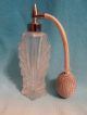 Large Vintage Hand Cut Frosted Crystal/glass Irice Atomizer Perfume Bottle 2 Perfume Bottles photo 1