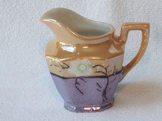 Pretty Antique Vintage Small Lusterware Pitcher Marked Japan Excellent photo