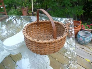 Wonderful Antique Splint Basket,  Great Conditon,  Found In Pa Antique Shop photo