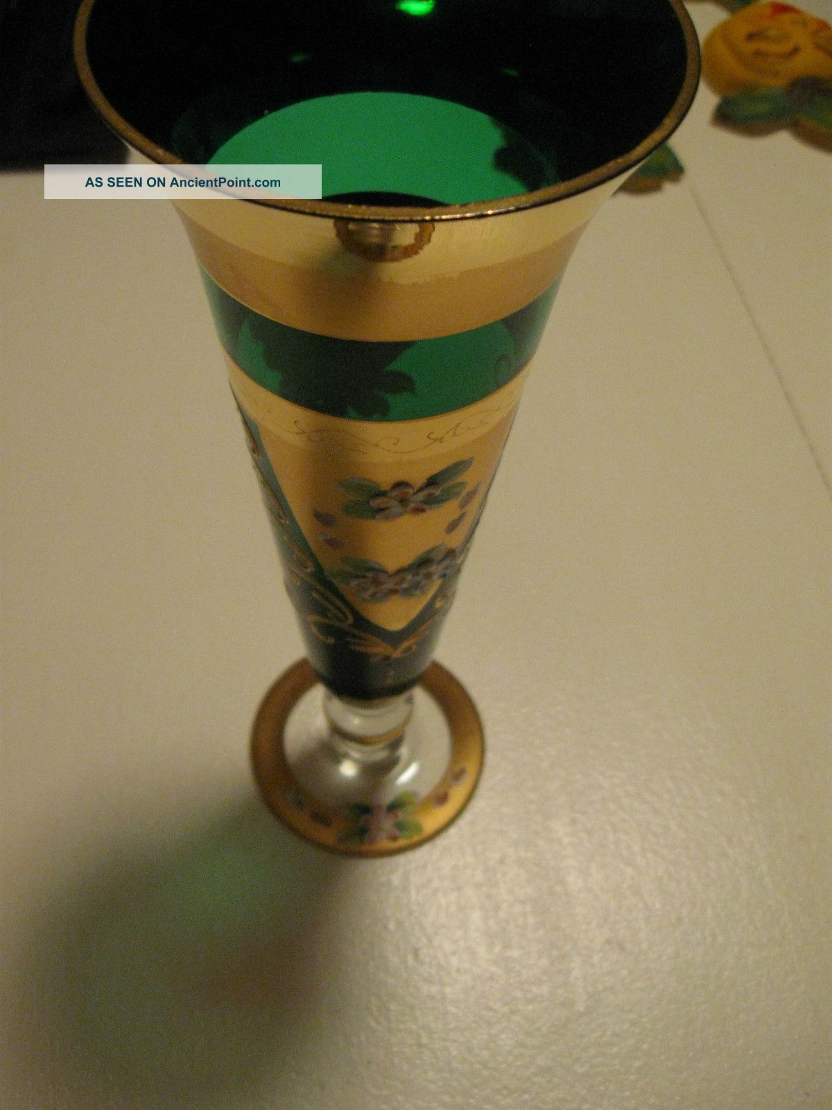 Seyei Victorian Green Glass Vase Vases photo