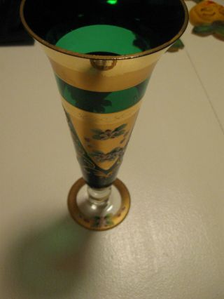 Seyei Victorian Green Glass Vase photo