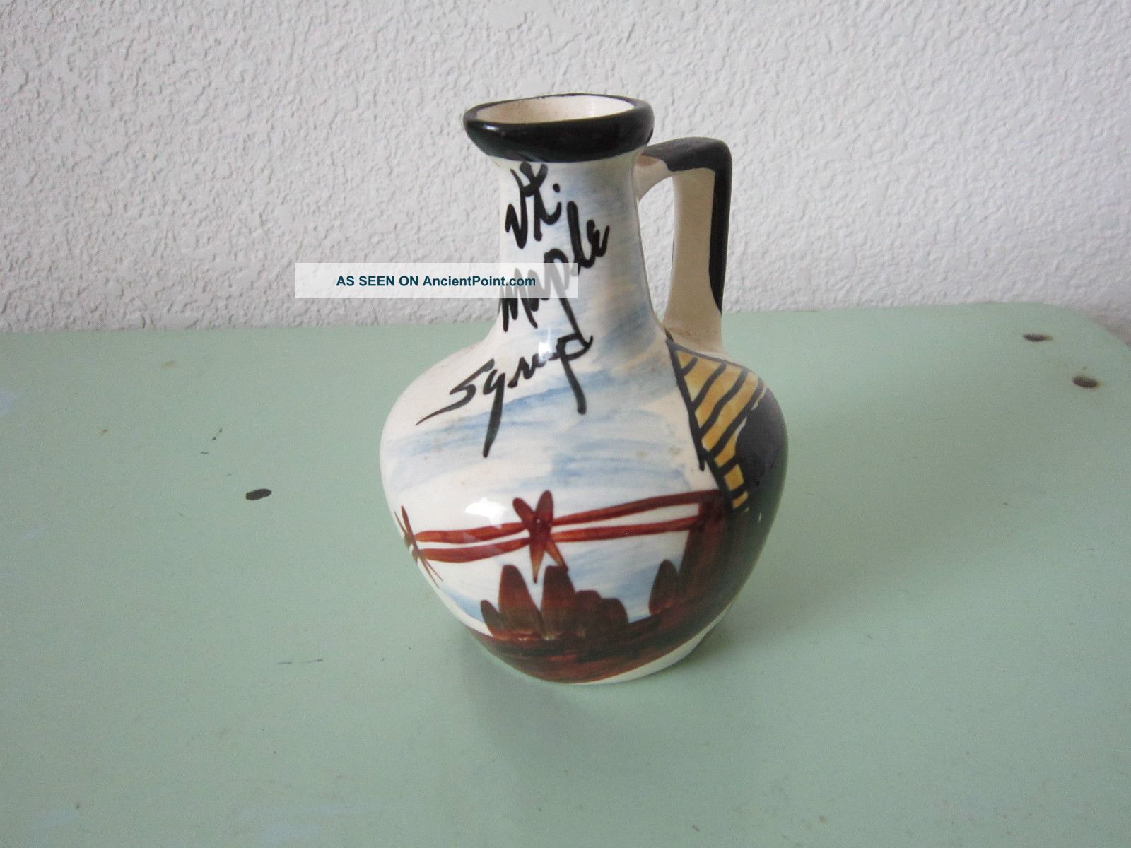 Hand Painted Vt.  Maple Syrup Jug Jugs photo