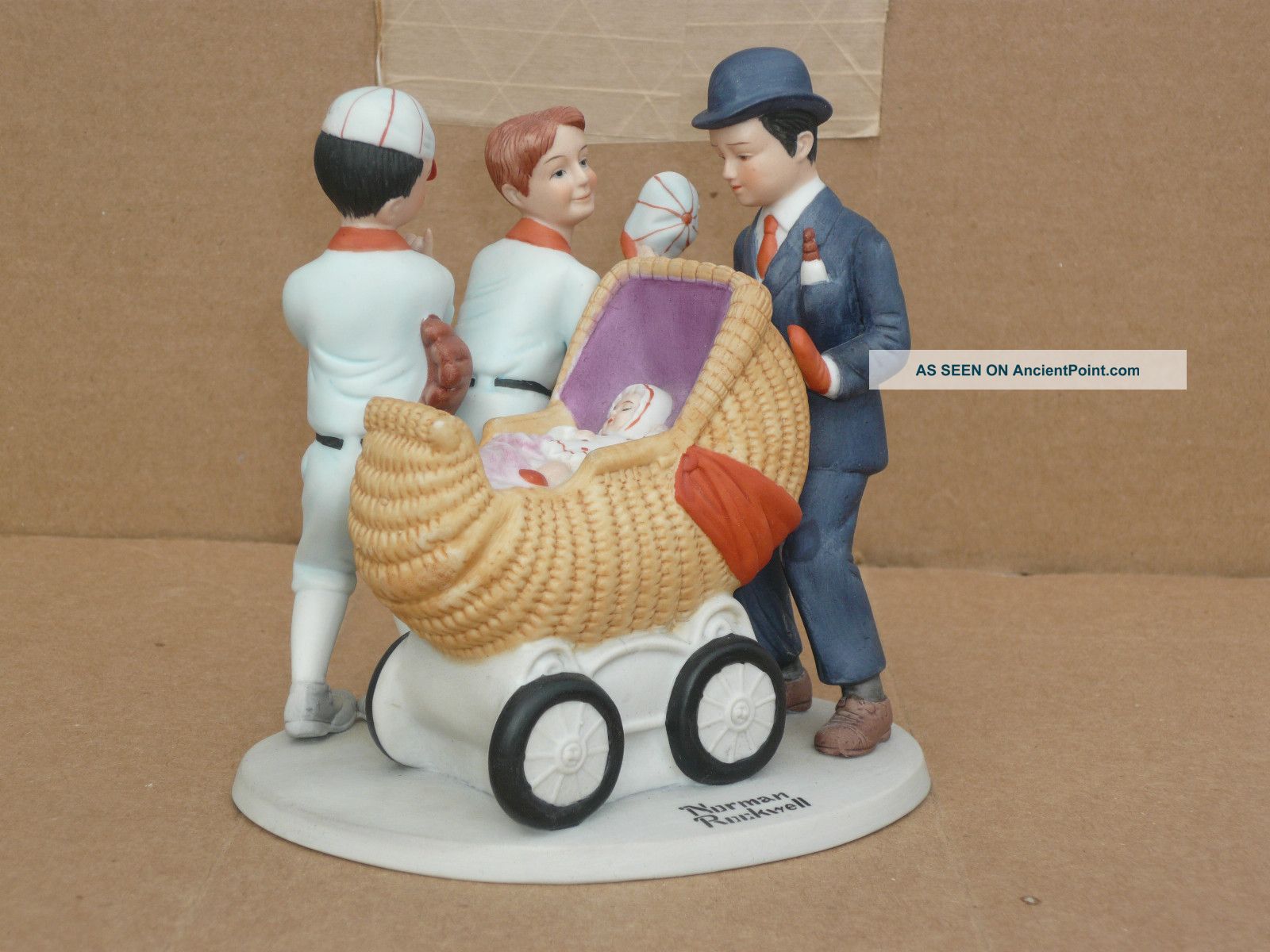 Norman Rockwell Baby Sitter Figurine Rare Figurines photo