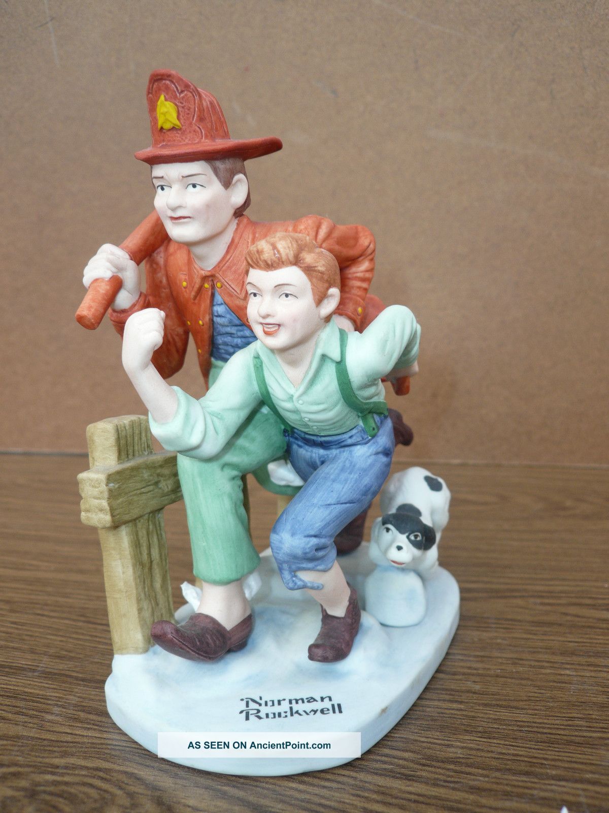 Norman Rockwell The Alarm Figurine Rare Figurines photo