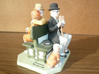 Norman Rockwell Park Bench Figurine Rare photo