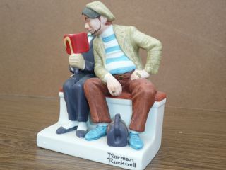 Norman Rockwell Interloper Figurine Rare Porcelain photo