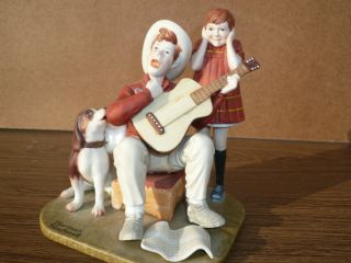 Norman Rockwell Music Man Figurine Rare photo