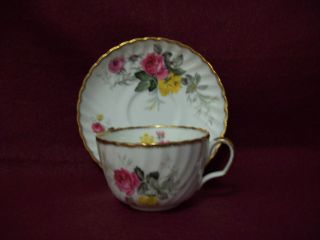Adderley English Bone China Tea Cup/saucer Pink And Golden Roses With Gold Trim photo