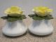 Capodimonte Yellow Flowers Salt And Pepper Shakers 439062 Made In England Salt & Pepper Shakers photo 4