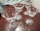 4 Antique Hand Blown Cut Crystal Wine Glass,  5 