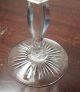 4 Antique Hand Blown Cut Crystal Wine Glass,  5 