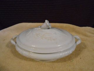 Bridgwood & Son Porcelain Opaque Soup Tureen W/lid Flower photo