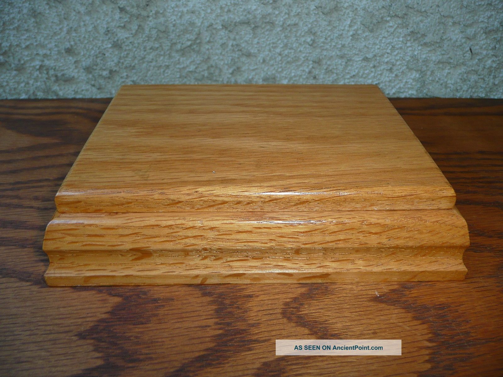 Vintage Oak Playing Card Box Boxes photo