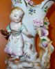 Antique Chipped Camille Naudot ? Porcelain Vases Boy & Girl Flowers Ducks Vases photo 6