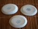 3 Antique Nippon Butter Pats Open Salts Nut Dishes Hand Painted Pink Rose Butter Pats photo 3