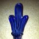 Blue Cobalt Glass Vase And Bird Figurines photo 1