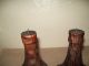 Pair Of Vintage Mid Century Hand Carved Wood Wine Bottle Shaped Candle Holders Other photo 8