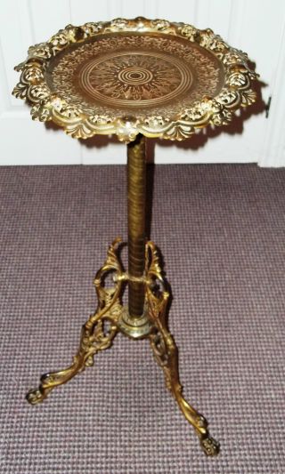 Antique Bradley And Hubbard B&h Plant Stand Table Very Ornate Must See photo