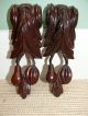 Fine Pr 19thc Mahogany Carved Corbels With Fruits Other photo 2
