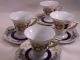 Set Of 4 Ceramic Porcelain Demi - Cups And Saucers For Tea & Expresso By Mgh Japan Cups & Saucers photo 1