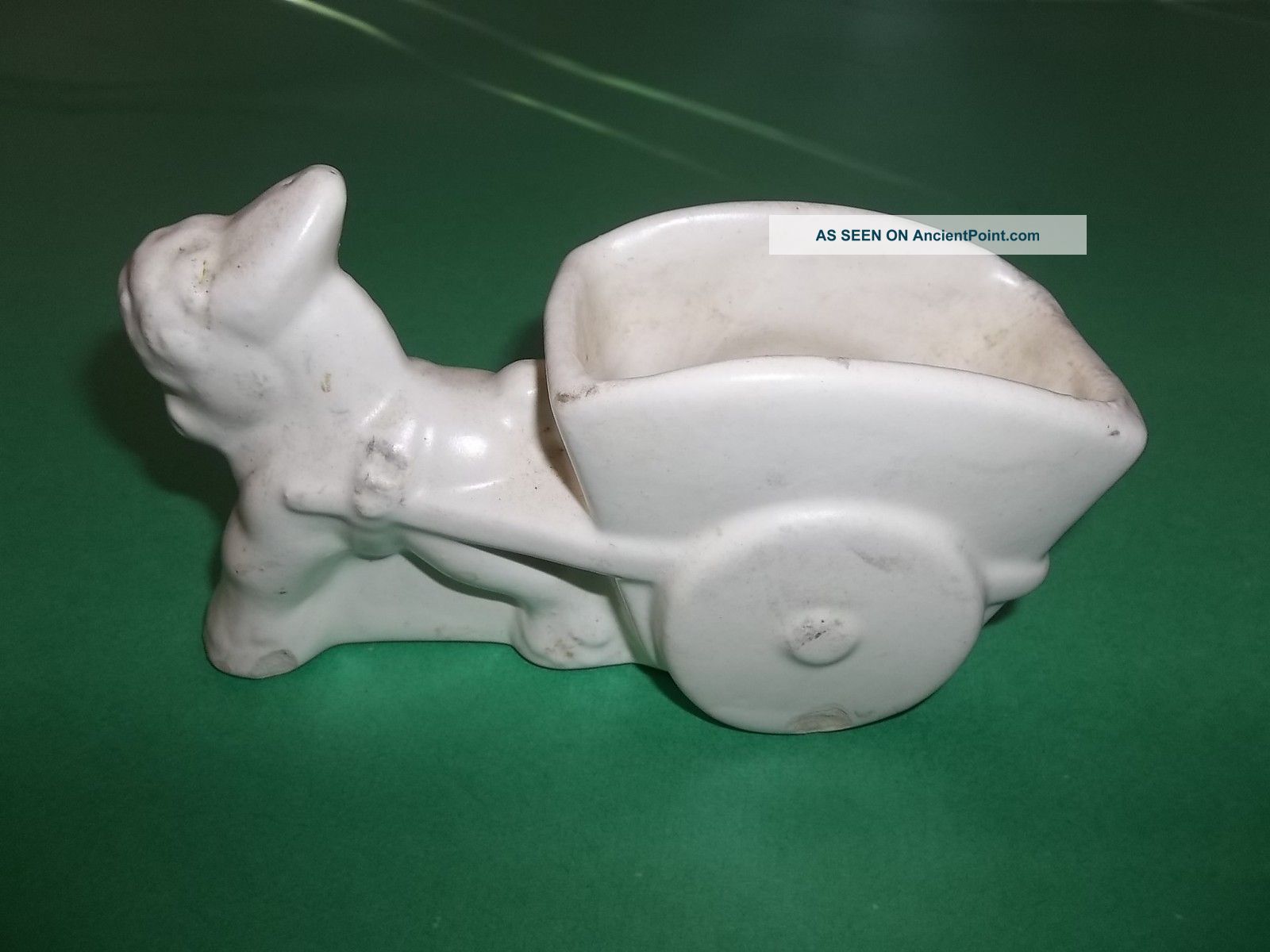 Supreme Antique Art Pottery Donkey With Cart Planter Collectible Lqqk Planters photo