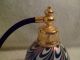 Vintage Iridescent Black Swirl Perfume Glass Complete Look Perfume Bottles photo 4