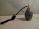 Vintage Iridescent Black Swirl Perfume Glass Complete Look Perfume Bottles photo 6