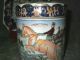Vintage Handpainted English Style Ginger Jar/lid & Matching Dish,  Marked Jars photo 2