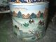 Vintage Handpainted English Style Ginger Jar/lid & Matching Dish,  Marked Jars photo 3