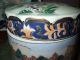 Vintage Handpainted English Style Ginger Jar/lid & Matching Dish,  Marked Jars photo 4