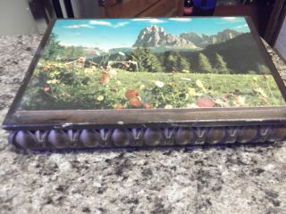 Carillon Stella Swiss Made Vintage Wooden Jewelry Box photo