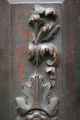 Interesting 19th C.  Gothic Mahogany Carved Panel With Green Man & Leaf Carvings Carved Figures photo 3