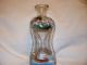 Very Rare Hand Painted Glug Glug Glass Bottle For ' Spirits ' With Stopper Decanters photo 5