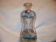 Very Rare Hand Painted Glug Glug Glass Bottle For ' Spirits ' With Stopper Decanters photo 6