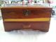 Vintage Tabletop Cedar Chest W/drawer Four Feet Ornate Top Boxes photo 1