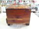 Vintage Tabletop Cedar Chest W/drawer Four Feet Ornate Top Boxes photo 2