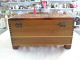 Vintage Tabletop Cedar Chest W/drawer Four Feet Ornate Top Boxes photo 3