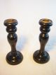 Antique Victorian Steampunk Ebony Candle Sticks Other photo 1