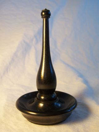 Antique Victorian Steampunk Ebony Vanity Ring Stand Holder photo