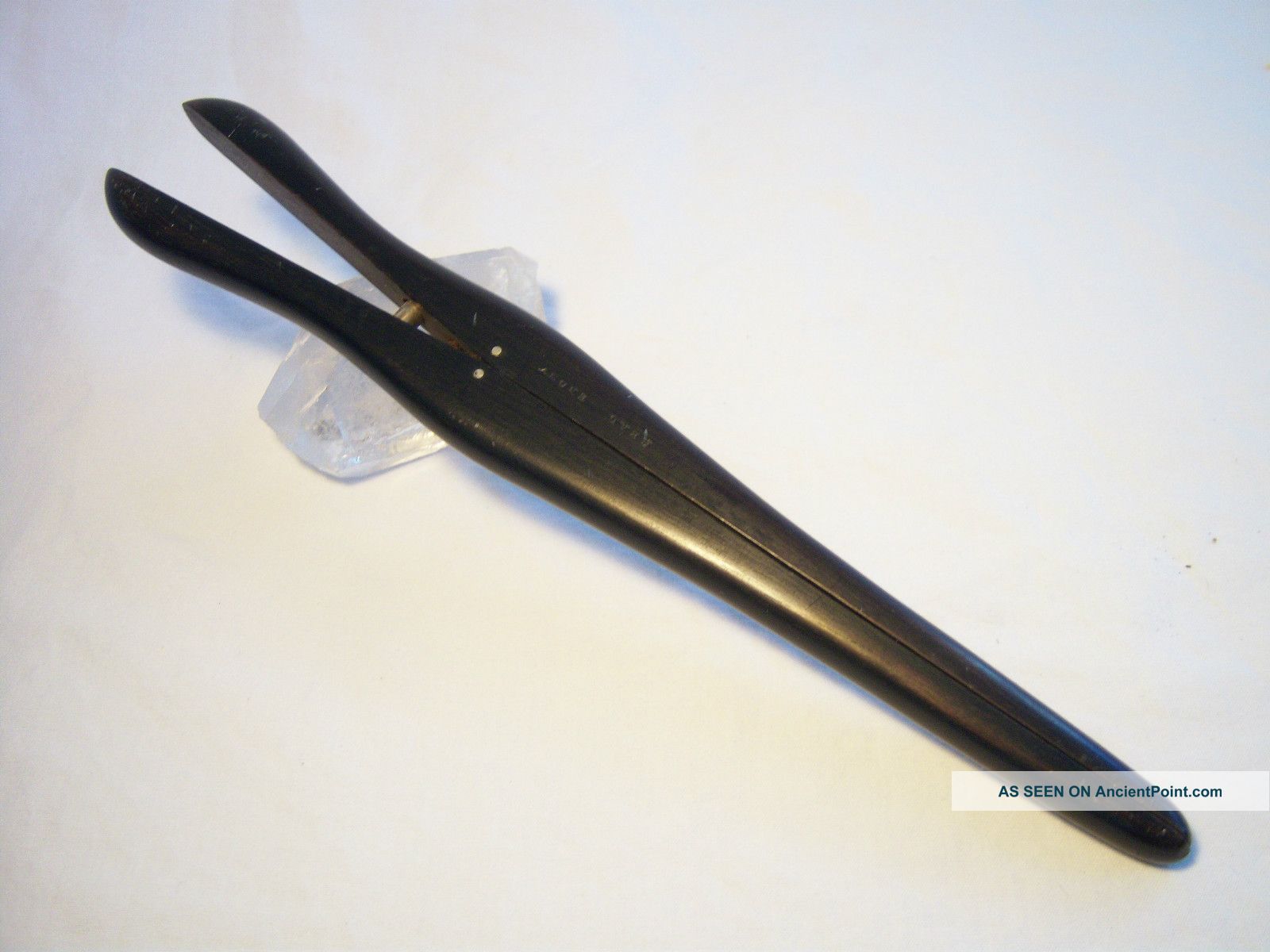 Antique Victorian Steampunk Ebony Vanity Glove Strecher Metal Bar Other photo