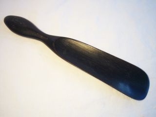 Antique Victorian Steampunk Ebony Vanity Shoe Horn photo