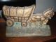 Vintage Hubley 578 Covered Wagon & Horse Team Bookends.  Ex Nr Metalware photo 2