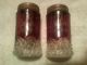 Vintage Ruby Red Salt And Pepper Shakers Marked Mother 1928 Salt & Pepper Shakers photo 1