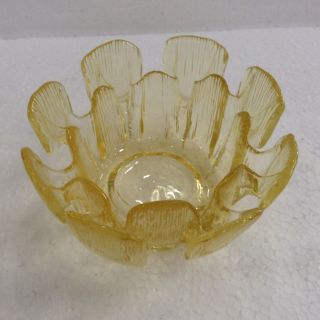 Depression Era Yellow Glass Bowl - Very Unique photo